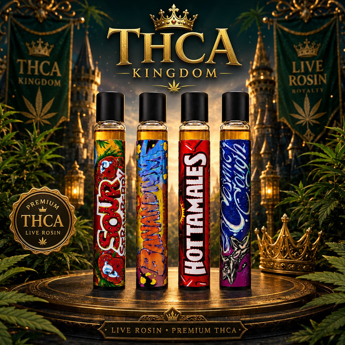 THCA King Premium Live Rosin 0.5g Vape